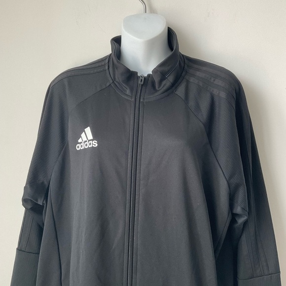Adidas Training Climalite Track Jacket Black/White Mens Size XL - Picture 3 of 7